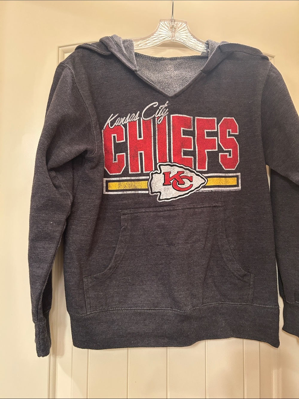 Kansas City Chiefs Womens Hooded Sweatshirt - Gray